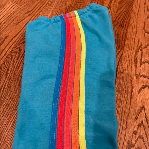Aviator Nation Sweatpants w/Rainbow Stripes - Picture 3 of 4
